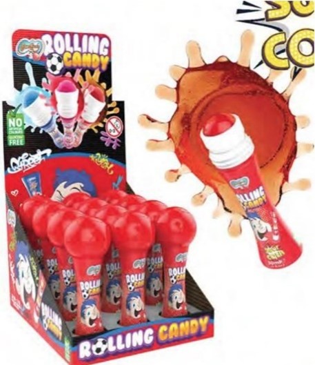Golosina con bola giratoria sabor cola ácida versión 2 de Cocco Candy retirada del mercado