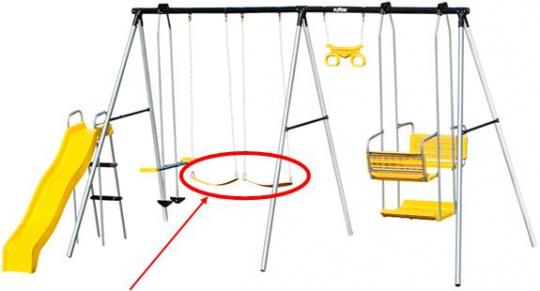 Sling-style swing seats on the Playsafe Dartmouth Swing Set, model number 22-PS340