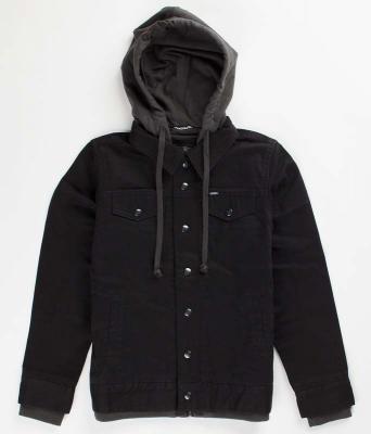 Vans Boys Hooded Jacket  - black cotton