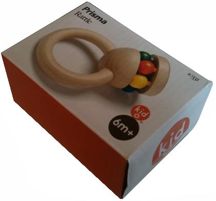 Picture of recalled Prisma rattle packaging