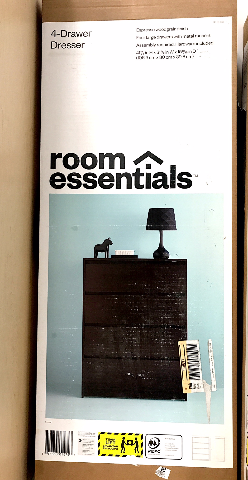 room essentials modern 4 drawer dresser instructions