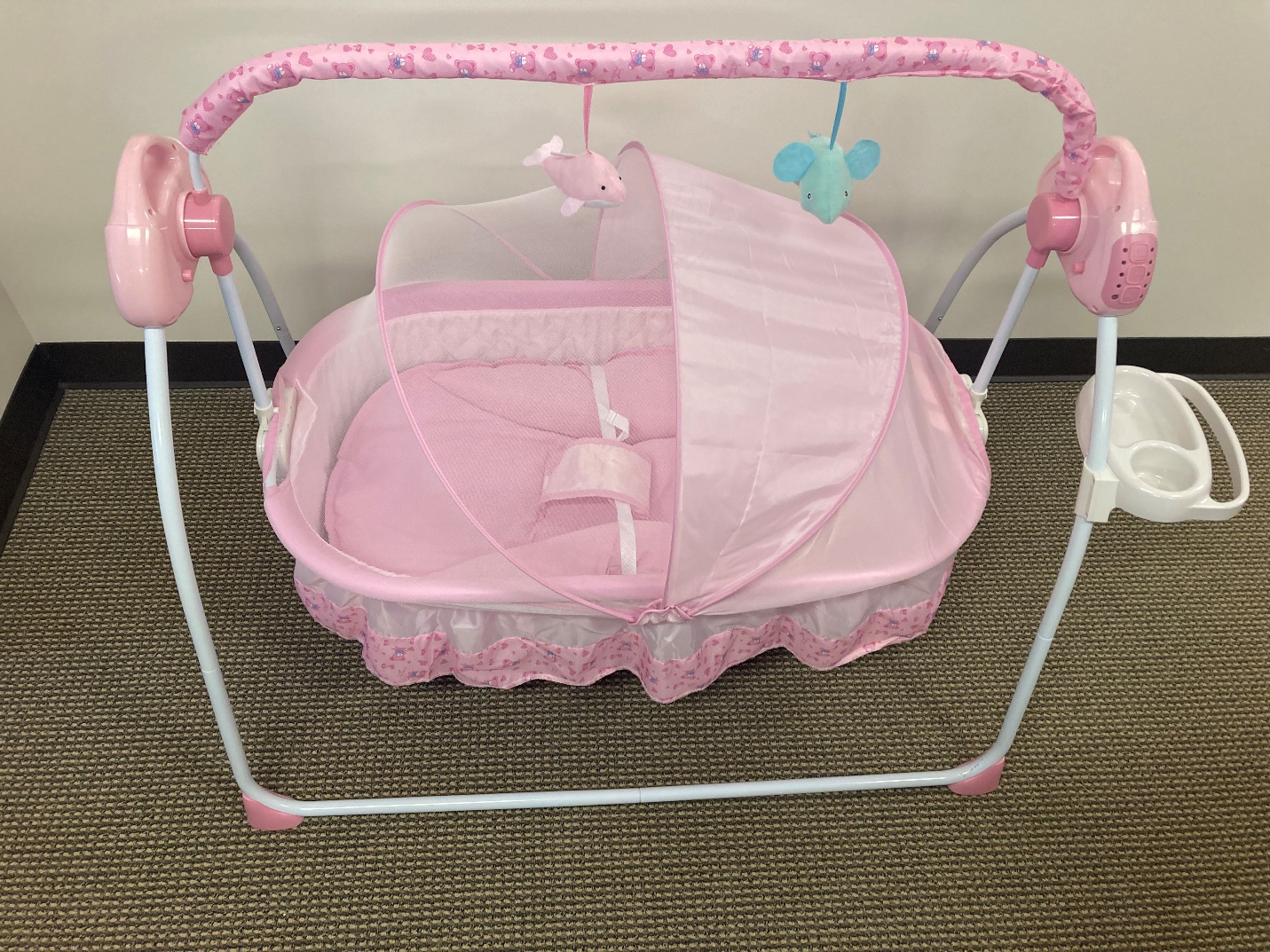 Pink cradle swing best sale