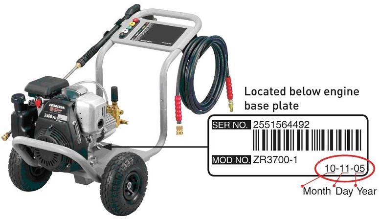 Recalled DeVilbiss Air Power Company Pressure Washers 