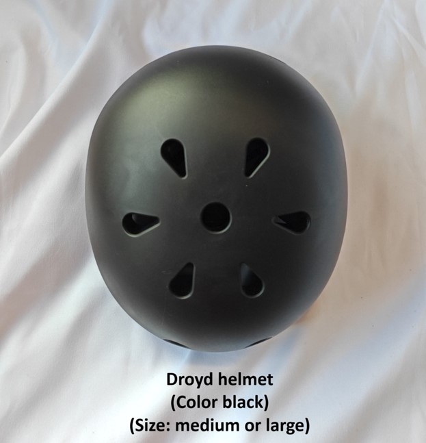 Recalled Droyd helmet – top view