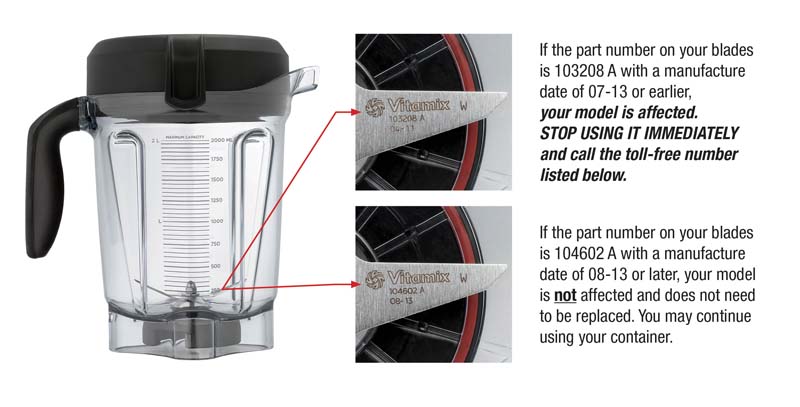 Vitamix Recalls Ascent and Venturist Series Blending Containers Due to  Laceration Hazard