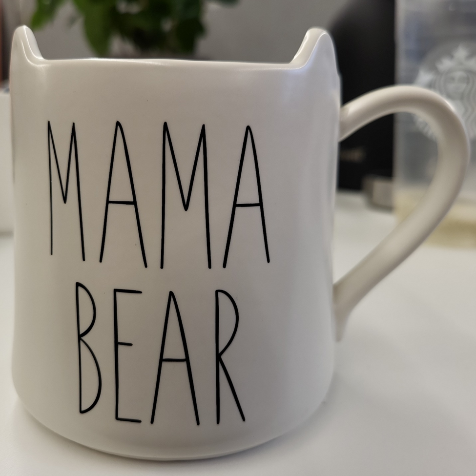 Recalled Indigo Mama Bear mug