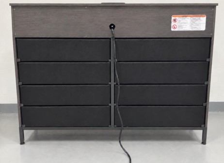 Recalled SOOWERY 8-Drawer Fabric Dresser (back)
