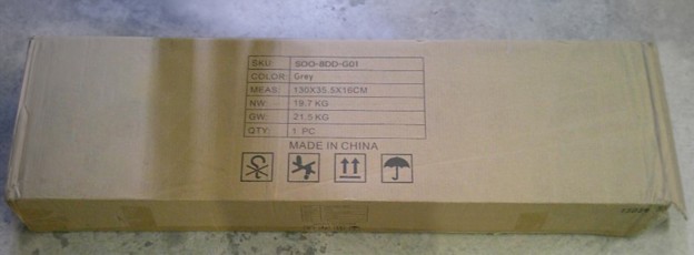 Recalled SOOWERY 8-Drawer Fabric Dresser packaging showing SKU SOO-8DD-G01