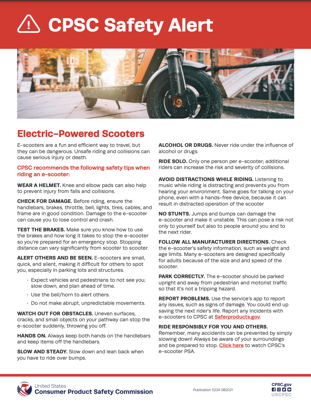 Recommendations on Safety of E-scooters – ETSC