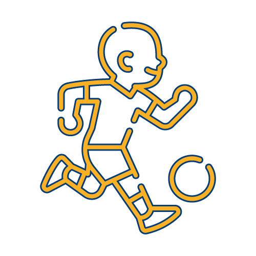 icon of kid kicking ball