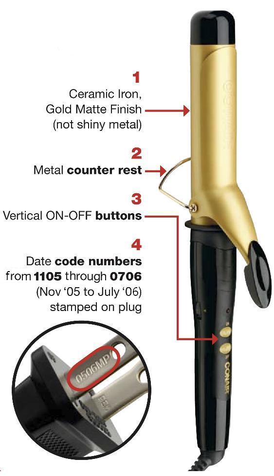 Recalled Conair Curling Iron