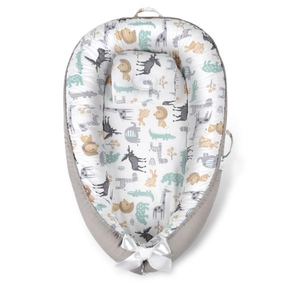 Baby Lounger in Gray Animal