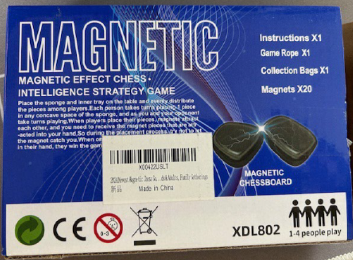 Magnetic Chess Game Sold by Auncley (Back of Box)