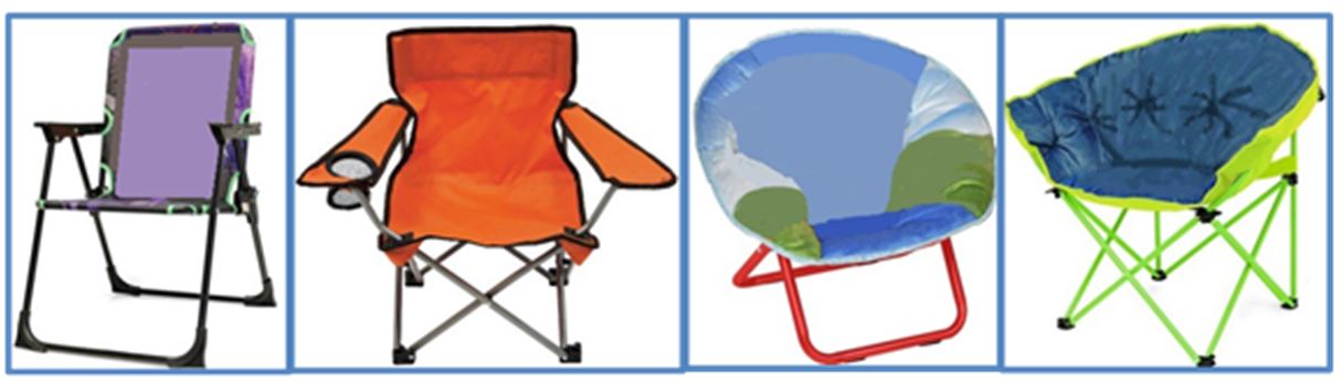 Examples of children’s folding chairs