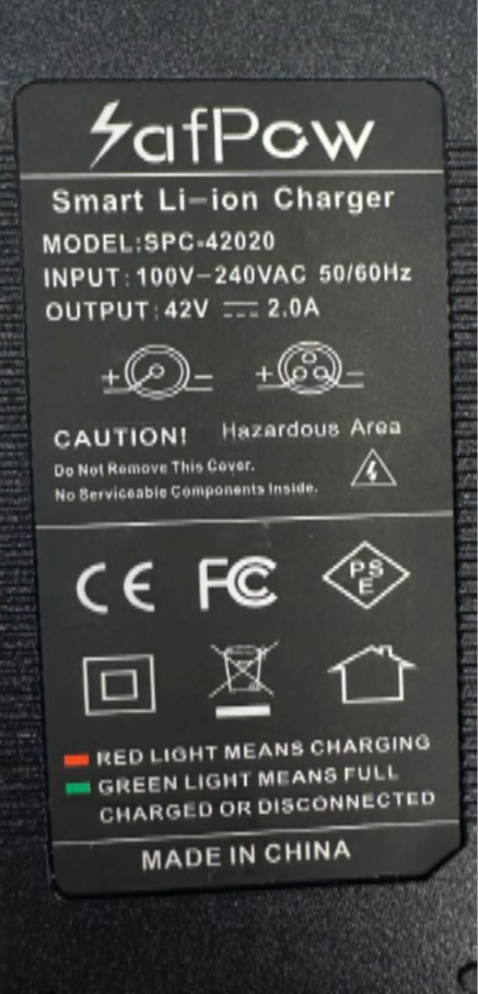 SafPow SPC-42020 battery charger