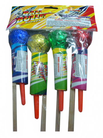 Photo 1: Recalled LB6103 ball bullet rocket fireworks