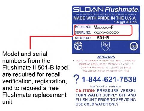 Flushmate® Recalls Flushmate II 501-B Pressure-Assisted Flushing ...