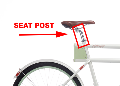 bicycle seat with post