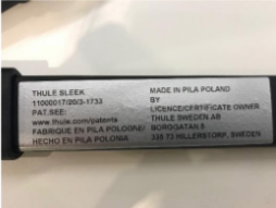 Product number and manufacture date location