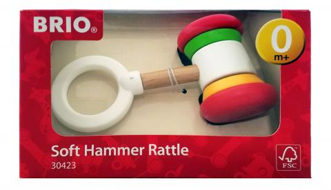 BRIO soft hammer baby rattle in box