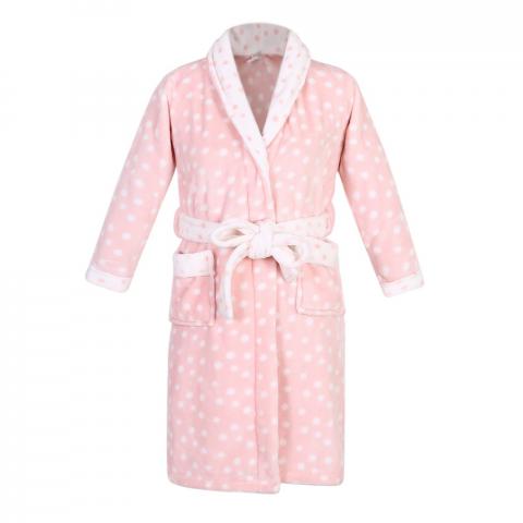 Recalled Richie House children’s robe in pink and white with polka dots