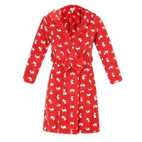 Recalled Richie House children’s robe in red with dog print