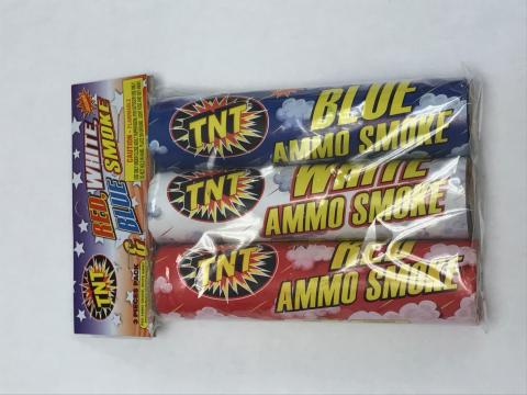 TNT Red, White, & Blue smoke fireworks