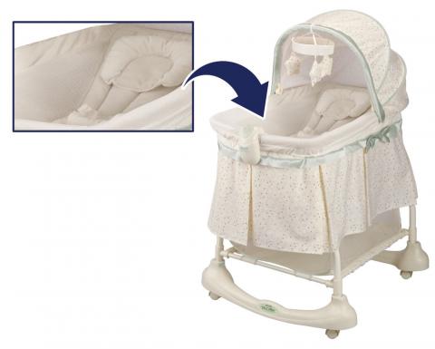  Recalled inclined sleeper accessory found in Kolcraft Cuddle a??n Care 2-in-1 Bassinet & Incline Sleeper (model number starting with KB063)