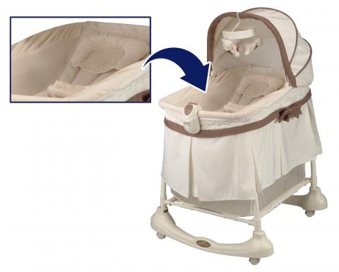 Recalled inclined sleeper accessory found in Kolcraft Preferred Position 2-in-1 Bassinet & Incline Sleeper (model number starting with KB061)