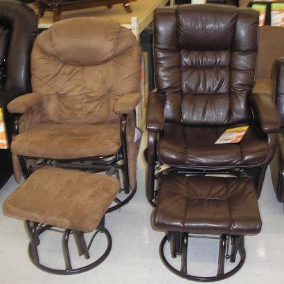 leather glider rocker with ottoman