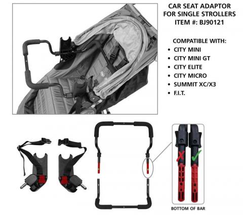 baby jogger city mini double stroller car seat adapter