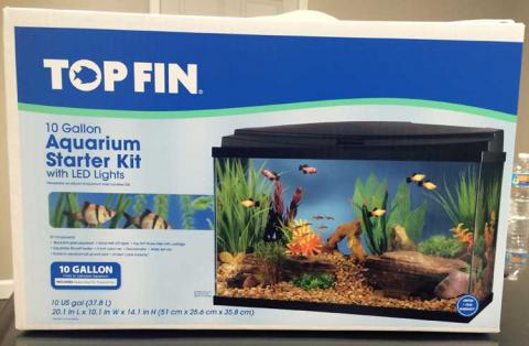 top fin 10 gallon goldfish aquarium starter kit