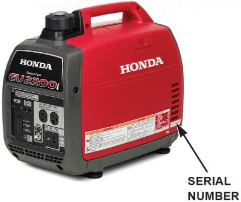 honda generator year by serial number