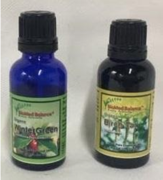 Recalled BioMed Balance Wintergreen Essential Oil (Left) and Sweet Birch Essential Oil (Right)