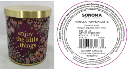 Why Kohl's issued a recall of Sonoma Goods for Life candles
