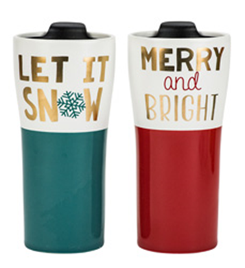 Recalled Holiday Tall Travel Mug with Lid 