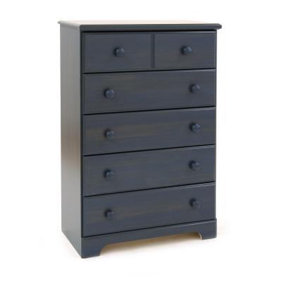 Summer Breeze style 5-drawer chest in blueberry 