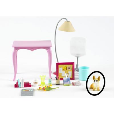 Barbie Desk & Chair Bedroom popular Playset w/ Dog Home Collection 2007