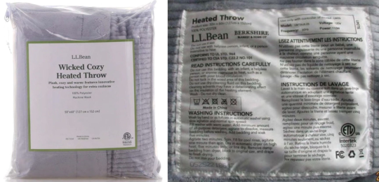 Cobertor eléctrico de Berkshire Blanket retirado del mercado (de la marca L.L. Bean)