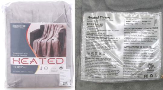 Cobertor eléctrico de Berkshire Blanket retirado del mercado
