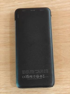 Recalled Charmast W1056 power bank in black (back view)