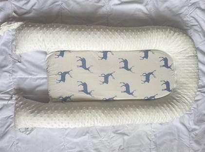 Recalled Cosy Nation Baby Lounger in Elk print