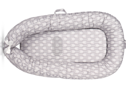 Recalled Cosy Nation Baby Lounger in Gray Arrow print