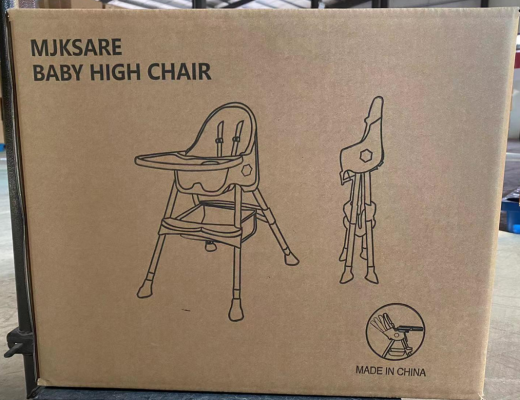 Recalled MJKSARE high chairs packaging