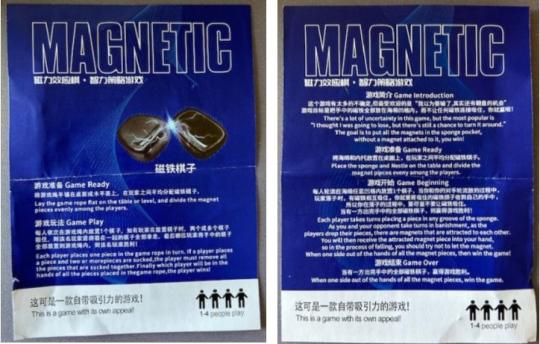 Magnetic Chess Game Sold by JOMO (Game Instructions)