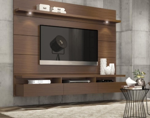 Recalled Manhattan Comfort Floating Wall Theater Entertainment Center and Panels 23700 - City 1.8 (23751 Nut Brown)