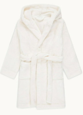 Recalled children’s angel fleece robe (white)