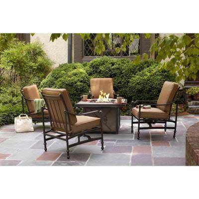 Hampton bay outdoor patio 2024 table with chair cover