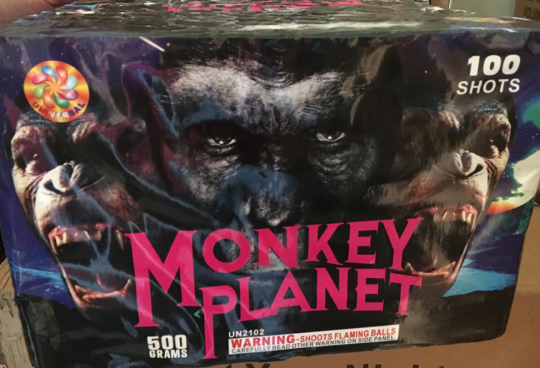 Monkey Planet 100 Shot Cake