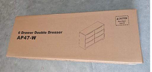 “AP47-W” or “AP47-B” is printed on the product packaging of the recalled Gizoon Six-Drawer Double Dressers.